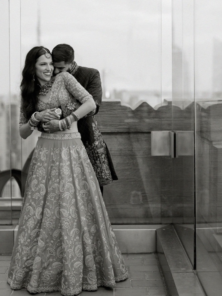 The couple at their reception