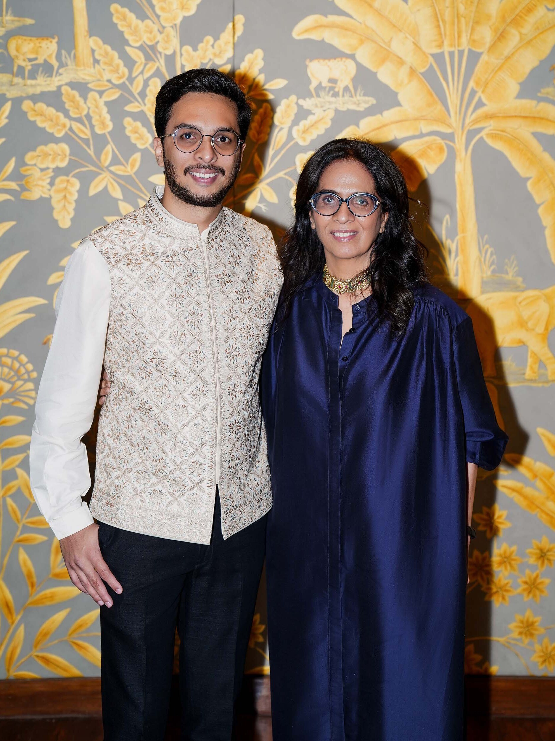 Designer Anita Dongre with her son Yash Dongre